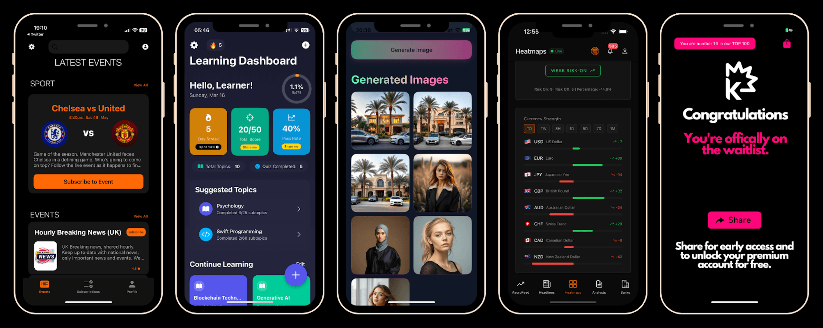 Recent app design showcase