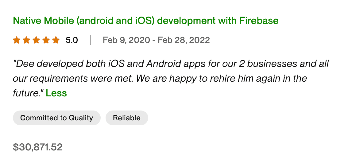 Client review screenshot 1