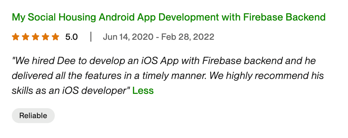 Client review screenshot 7