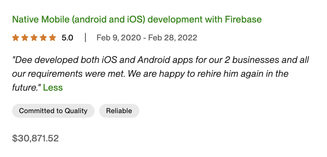 Client review screenshot 1
